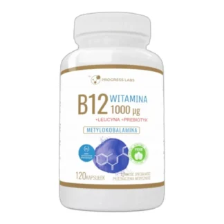 Vitamin B12 1000µg methylcobalamin + prebiotic Progress Labs - 120 caps — zdjęcie 1